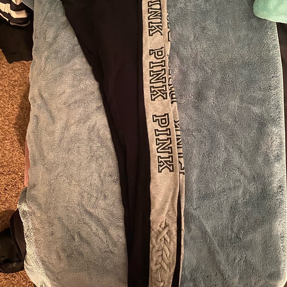 Pink grey and black leggings